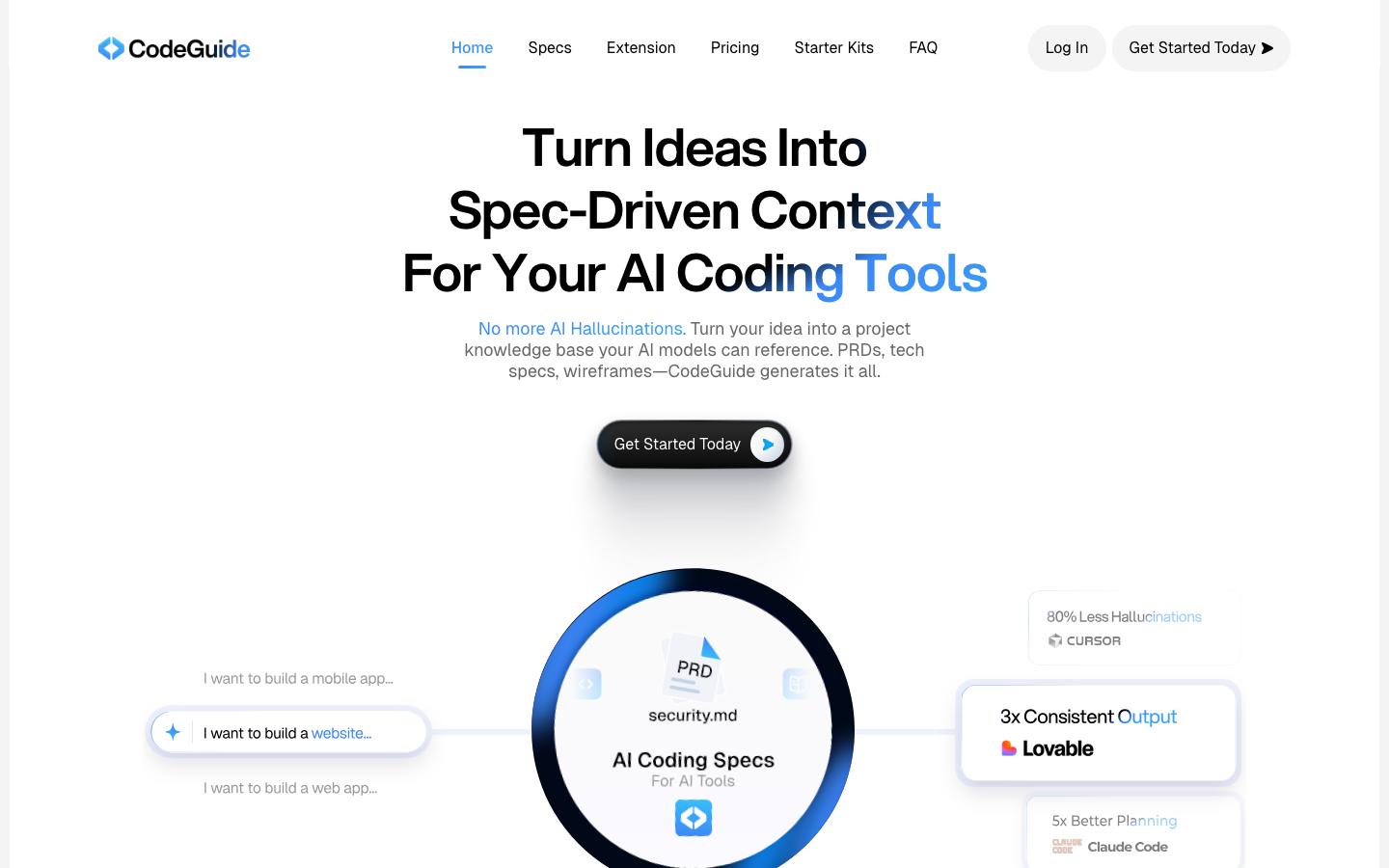 CodeGuide Webページのファーストビュー